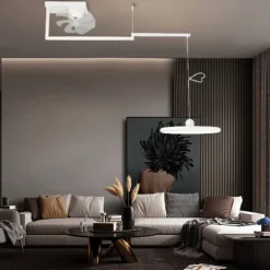 LED Pendant Light with Ceilling Light Industrial Pendant Light Fixture Swing Arm Hanging Light, Adjustable Dome Ceiling Pendant Light for Dining Room Living Room 110-240V