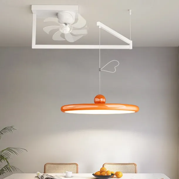 LED Pendant Light with Ceilling Light Industrial Pendant Light Fixture Swing Arm Hanging Light, Adjustable Dome Ceiling Pendant Light for Dining Room Living Room 110-240V