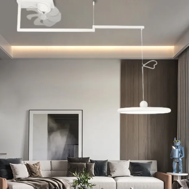 LED Pendant Light with Ceilling Light Industrial Pendant Light Fixture Swing Arm Hanging Light, Adjustable Dome Ceiling Pendant Light for Dining Room Living Room 110-240V