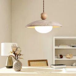 LED Pendant Light Wood Design Warm White Modern Farmhouse Cord Adjustable Pendant Lamps Kitchen Island Lighting for Dining Room Bedroom Hallway Over Sink 110-240V