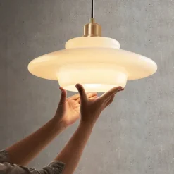 LED Pendant Lights for Over Dining Room Table 1 Light Brass Ceiling Pendant Light for Kitchen Island Light Entryway Lighting 110-240V