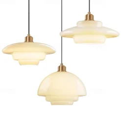 LED Pendant Lights for Over Dining Room Table 1 Light Brass Ceiling Pendant Light for Kitchen Island Light Entryway Lighting 110-240V