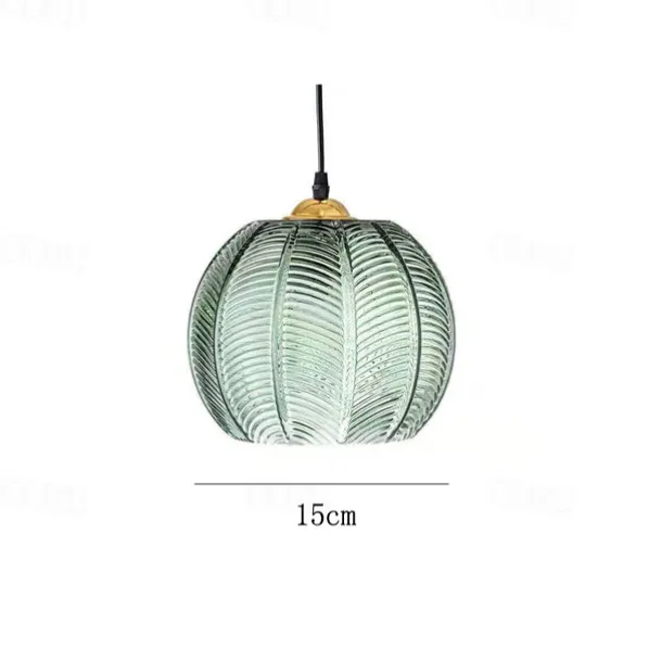 LED Pendant Lights Green Glass Pendant Lighting for Kitchen Island Kitchen Lights Ceiling 1 Pack 110-240V
