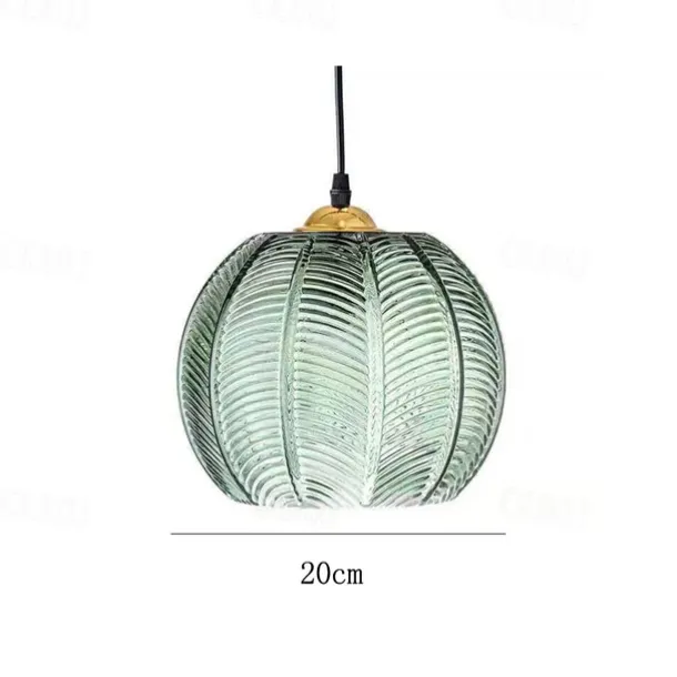 LED Pendant Lights Green Glass Pendant Lighting for Kitchen Island Kitchen Lights Ceiling 1 Pack 110-240V