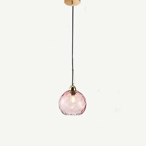 LED Pendant Lights Kitchen Island Hand Blown Glass Lighting Marble Blue Modern Farmhouse Foyer Entryway Light Fixtures Ceiling Hanging Globe Over Table