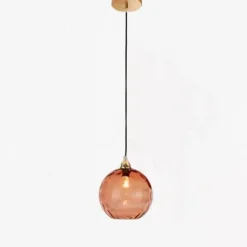LED Pendant Lights Kitchen Island Hand Blown Glass Lighting Marble Blue Modern Farmhouse Foyer Entryway Light Fixtures Ceiling Hanging Globe Over Table