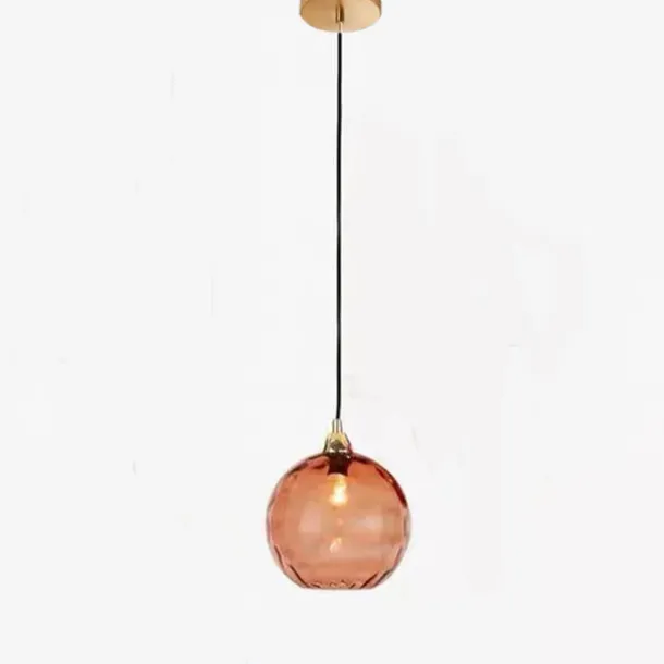 LED Pendant Lights Kitchen Island Hand Blown Glass Lighting Marble Blue Modern Farmhouse Foyer Entryway Light Fixtures Ceiling Hanging Globe Over Table