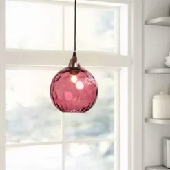 LED Pendant Lights Kitchen Island Hand Blown Glass Lighting Marble Blue Modern Farmhouse Foyer Entryway Light Fixtures Ceiling Hanging Globe Over Table