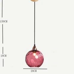 LED Pendant Lights Kitchen Island Hand Blown Glass Lighting Marble Blue Modern Farmhouse Foyer Entryway Light Fixtures Ceiling Hanging Globe Over Table