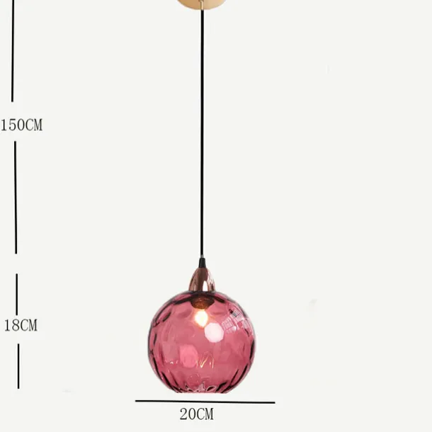 LED Pendant Lights Kitchen Island Hand Blown Glass Lighting Marble Blue Modern Farmhouse Foyer Entryway Light Fixtures Ceiling Hanging Globe Over Table