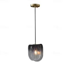 LED Pendant Lights Kitchen Glass Lighting Modern Farmhouse Foyer Entryway Light Fixtures Ceiling Hanging Globe Over Table Smoke Gray Neutral White