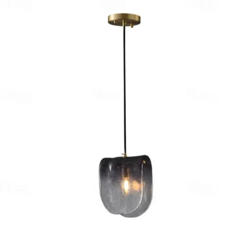LED Pendant Lights Kitchen Glass Lighting Modern Farmhouse Foyer Entryway Light Fixtures Ceiling Hanging Globe Over Table Smoke Gray Neutral White