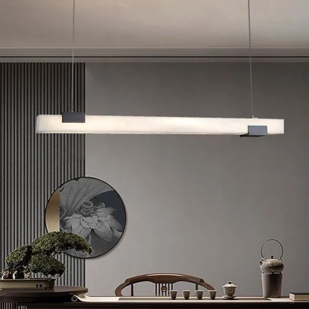 LED Pendant Lights Line Desin Marble Kitchen Modern Foyer Entryway Light Fixtures Ceiling Hanging Globe Over Table Warm White 110-240V