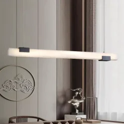 LED Pendant Lights Line Desin Marble Kitchen Modern Foyer Entryway Light Fixtures Ceiling Hanging Globe Over Table Warm White 110-240V