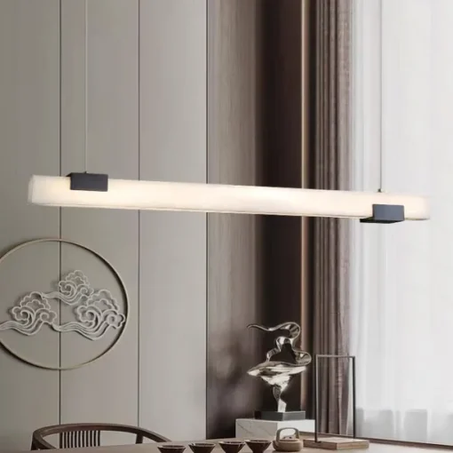 LED Pendant Lights Line Desin Marble Kitchen Modern Foyer Entryway Light Fixtures Ceiling Hanging Globe Over Table Warm White 110-240V