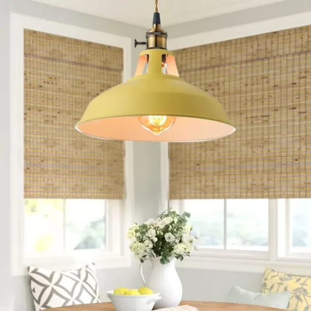 LED Pendant Lights Macaron Color Industrial Chandelier Creative Modern Adjustable Metal E27 Chandelier is Applicable to Living Room Kitchen Island and Hotel