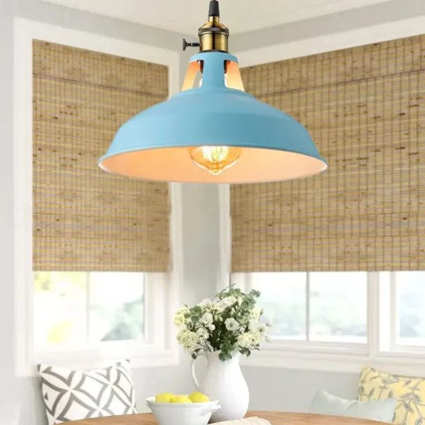 LED Pendant Lights Macaron Color Industrial Chandelier Creative Modern Adjustable Metal E27 Chandelier is Applicable to Living Room Kitchen Island and Hotel
