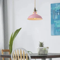 LED Pendant Lights Macaron Color Industrial Chandelier Creative Modern Adjustable Metal E27 Chandelier is Applicable to Living Room Kitchen Island and Hotel