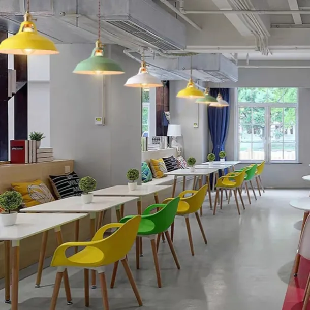 LED Pendant Lights Macaron Color Industrial Chandelier Creative Modern Adjustable Metal E27 Chandelier is Applicable to Living Room Kitchen Island and Hotel