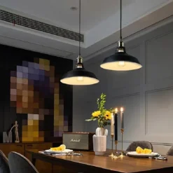 LED Pendant Lights Macaron Color Industrial Chandelier Creative Modern Adjustable Metal E27 Chandelier is Applicable to Living Room Kitchen Island and Hotel