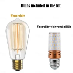 LED Pendant Lights Macaron Color Industrial Chandelier Creative Modern Adjustable Metal E27 Chandelier is Applicable to Living Room Kitchen Island and Hotel