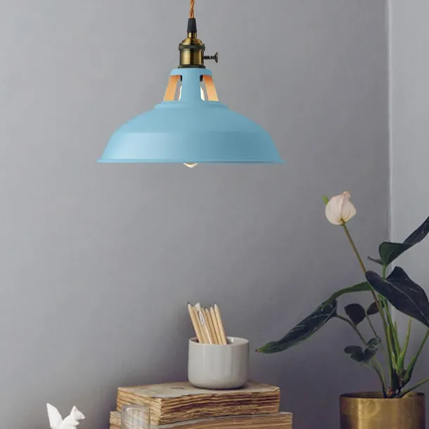 LED Pendant Lights Macaron Color Industrial Chandelier Creative Modern Adjustable Metal E27 Chandelier is Applicable to Living Room Kitchen Island and Hotel