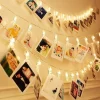 LED Photo Clip Copper String Lights 3M 9.8ft 20 LED Photo Clips Starry Fairy for Christmas Party,Hanging Pictures Cards Bedroom Wall Decorations Home Décor