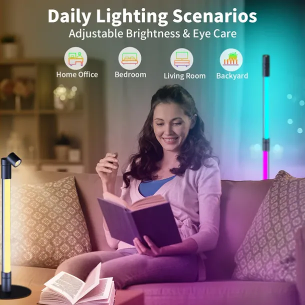 LED Rechargeable RGB Sound Controlled Music Level Light Pickup Light Rhythm Light Music Level Indicator Light