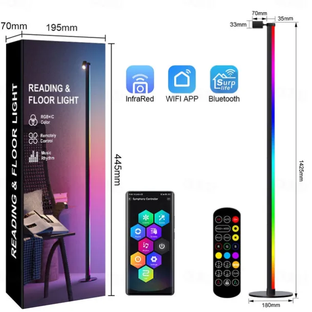 LED Rechargeable RGB Sound Controlled Music Level Light Pickup Light Rhythm Light Music Level Indicator Light