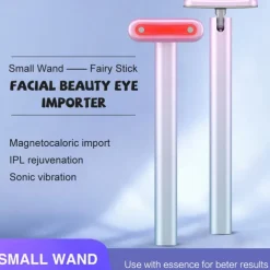 Led Red Light Therapy Face Eye Dark Spots Hyperpigmentation Mini Microcurrent Small Wand Electric Facial Massager Anti-aging Firming Beauty Tool