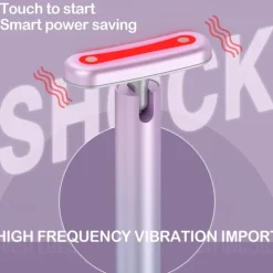 Led Red Light Therapy Face Eye Dark Spots Hyperpigmentation Mini Microcurrent Small Wand Electric Facial Massager Anti-aging Firming Beauty Tool