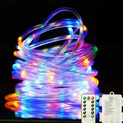 LED Rope Lights LED String Lights Outdoor Waterproof IP65 Christmas Fairy Lights 30m-300Leds 22m-200Leds 12m-100Leds 7m-50Leds 8 Modes Battery Powered Dimmable/Timer with Remote for Party