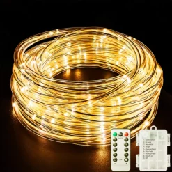 LED Rope Lights LED String Lights Outdoor Waterproof IP65 Christmas Fairy Lights 30m-300Leds 22m-200Leds 12m-100Leds 7m-50Leds 8 Modes Battery Powered Dimmable/Timer with Remote for Party