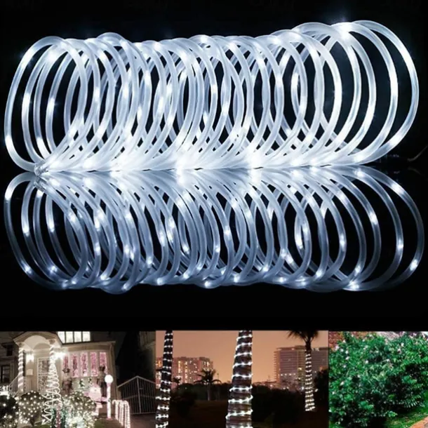 LED Rope Lights LED String Lights Outdoor Waterproof IP65 Christmas Fairy Lights 30m-300Leds 22m-200Leds 12m-100Leds 7m-50Leds 8 Modes Battery Powered Dimmable/Timer with Remote for Party