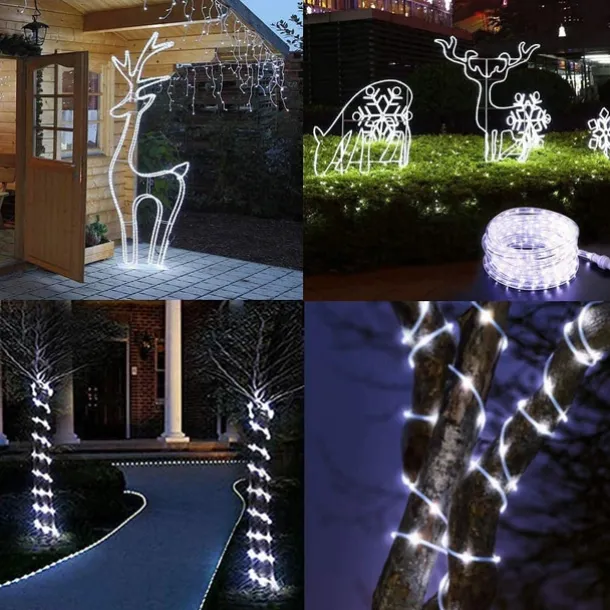 LED Rope Lights LED String Lights Outdoor Waterproof IP65 Christmas Fairy Lights 30m-300Leds 22m-200Leds 12m-100Leds 7m-50Leds 8 Modes Battery Powered Dimmable/Timer with Remote for Party