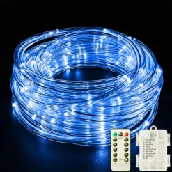 LED Rope Lights LED String Lights Outdoor Waterproof IP65 Christmas Fairy Lights 30m-300Leds 22m-200Leds 12m-100Leds 7m-50Leds 8 Modes Battery Powered Dimmable/Timer with Remote for Party