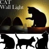 Led Sensor Night Light Animal Cat Sound Control Shadow Lamp Projection Light Wall Light For Kids Bedroom Home Decoration