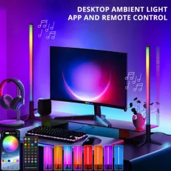 LED Smart Light Bar RGB Pickup Rhythm Night Light Music Bluetooth APP Remote Control Bedside Desktop Computer Game TV Atmosphere Light Shustar