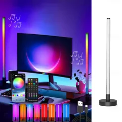 LED Smart Light Bar RGB Pickup Rhythm Night Light Music Bluetooth APP Remote Control Bedside Desktop Computer Game TV Atmosphere Light Shustar