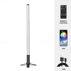 LED Smart Light Bar RGB Pickup Rhythm Night Light Music Bluetooth APP Remote Control Bedside Desktop Computer Game TV Atmosphere Light Shustar