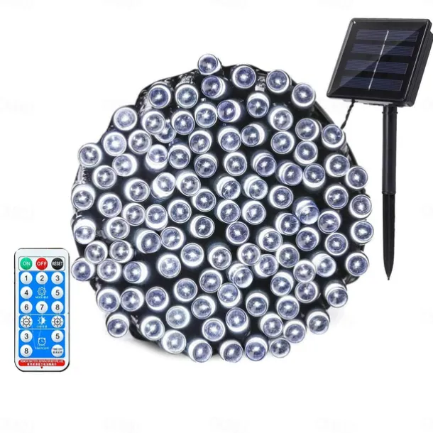 LED Solar Christmas String Lights Outdoor Waterproof 100m 334.5Ft 1000LED/50m 171Ft 500 LED Solar Christmas Lights with Remote8 Modes Waterproof Patio Lights for Christmas Tree Patio Yard Garden Party Decor