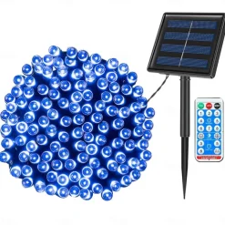 LED Solar Christmas String Lights Outdoor Waterproof 100m 334.5Ft 1000LED/50m 171Ft 500 LED Solar Christmas Lights with Remote8 Modes Waterproof Patio Lights for Christmas Tree Patio Yard Garden Party Decor