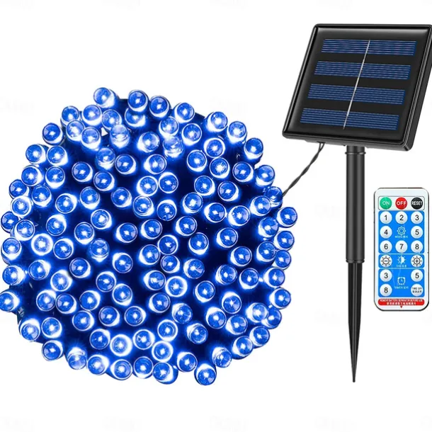 LED Solar Christmas String Lights Outdoor Waterproof 100m 334.5Ft 1000LED/50m 171Ft 500 LED Solar Christmas Lights with Remote8 Modes Waterproof Patio Lights for Christmas Tree Patio Yard Garden Party Decor
