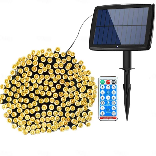 LED Solar Christmas String Lights Outdoor Waterproof 100m 334.5Ft 1000LED/50m 171Ft 500 LED Solar Christmas Lights with Remote8 Modes Waterproof Patio Lights for Christmas Tree Patio Yard Garden Party Decor