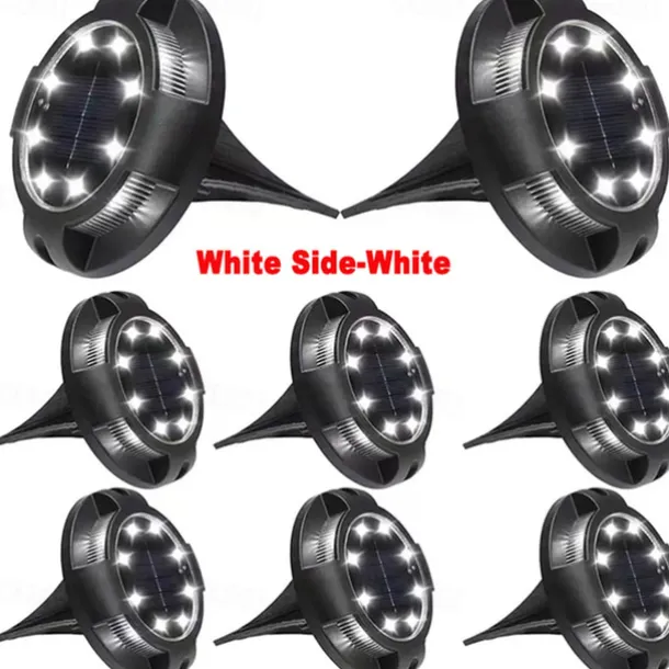 LED Solar Ground Light Outdoor Waterproof Garden Decoration Light Landscape Lawn Pathway Stairs Buried Deck Lights 12 LEDs