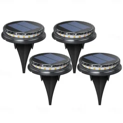 LED Solar Lawn Light Ground Lights Outdoor Waterproof In-ground Solar Lights For Landscape Walkway Lawn Steps Decks Etc