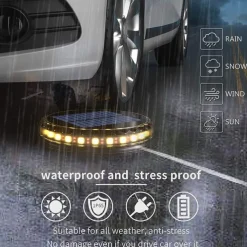 LED Solar Lawn Light Ground Lights Outdoor Waterproof In-ground Solar Lights For Landscape Walkway Lawn Steps Decks Etc