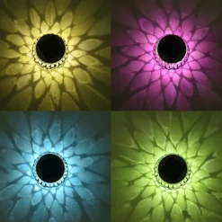 LED Solar Mosaic Glass Lamp Solar Ball Lamp Hollow Out Lamp Garden Lawn Decoration Outdoor Waterproof Landscape Lamp