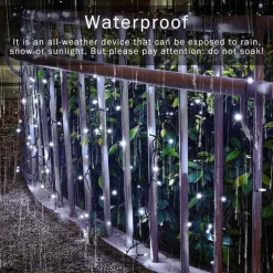 LED Solar Outdoor String Lights, Waterproof 12m 100LEDs & 7m 50LED String Lights for Christmas Garden & Party