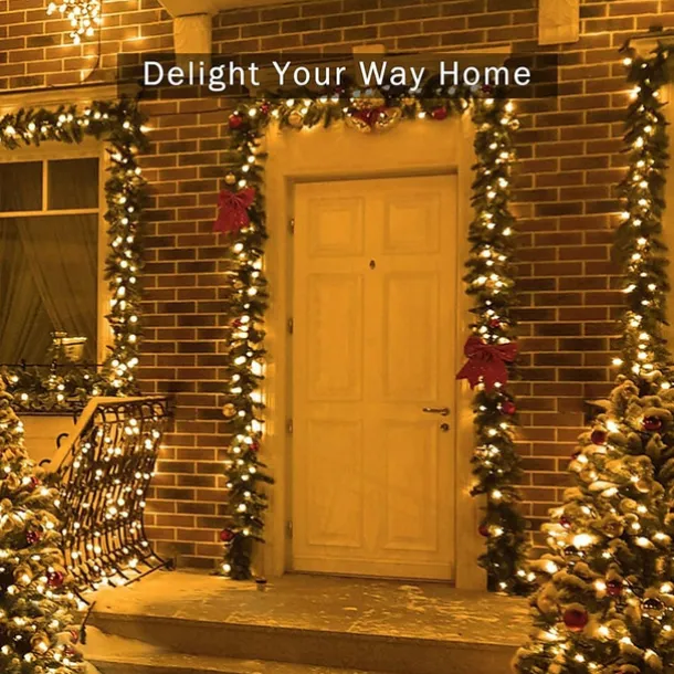 LED Solar Outdoor String Lights, Waterproof 12m 100LEDs & 7m 50LED String Lights for Christmas Garden & Party